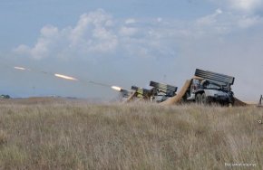 Crimea, July 2013, 7 months BEFORE annexation by Russia. The Ukrainian armed forces conduct artillery training. The army was ready to defend